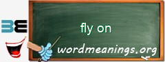 WordMeaning blackboard for fly on